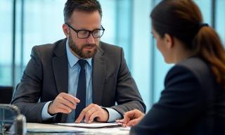 Business people in a corporate setting